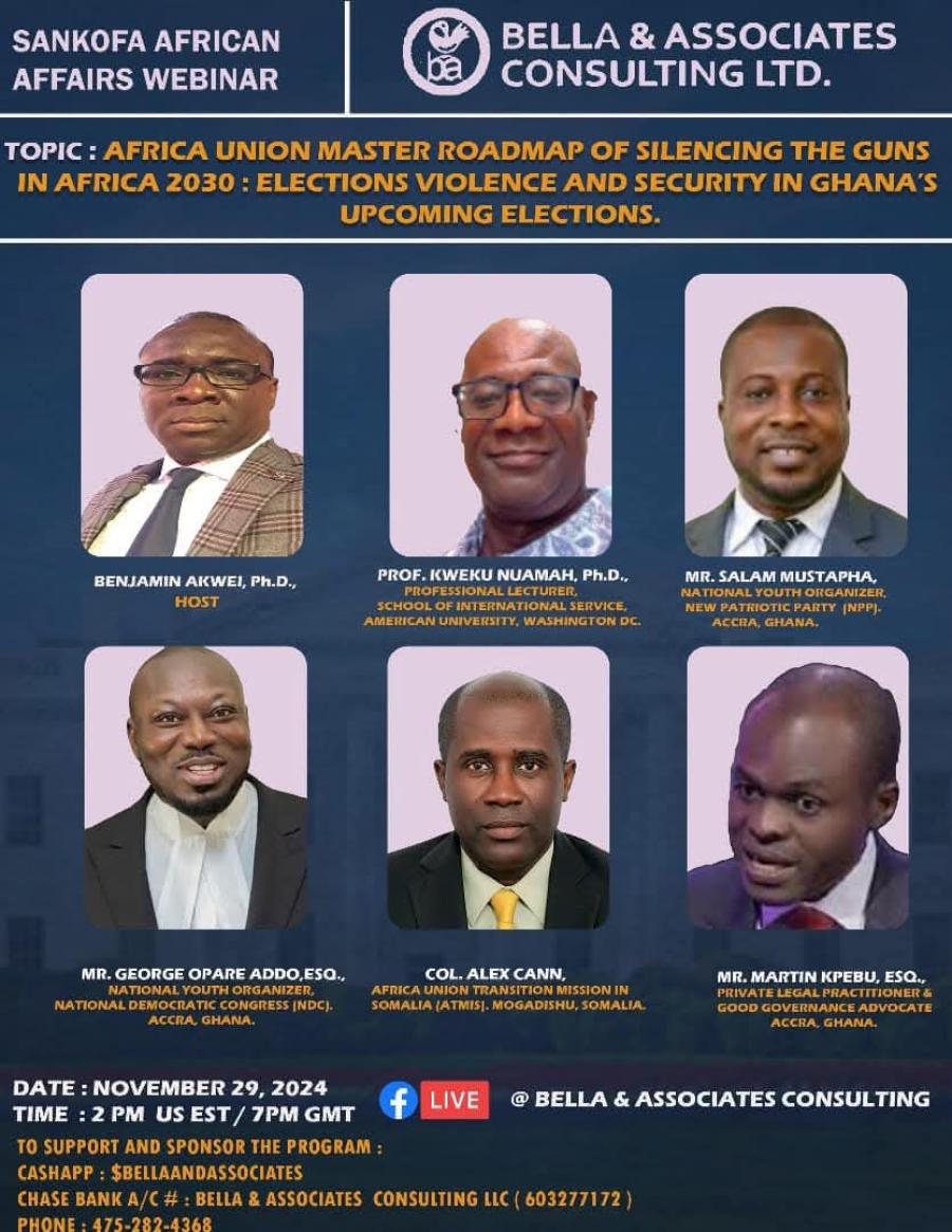 Sankofa African Affairs Discussions on Ghana's Upcoming December 7, 2024, General Elections.